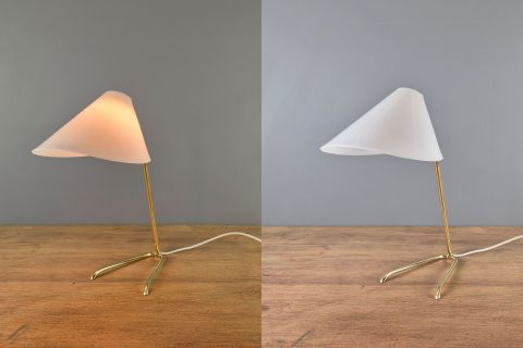Mid Century brass acrylic tablelamp