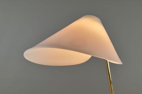 Tischlampe Messing Acrylglas 1950/60