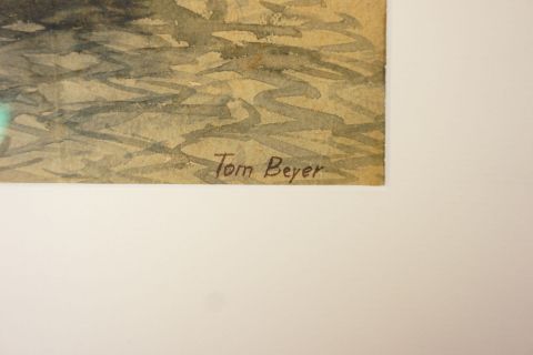 Tom Beyer Aquarell Gemälde 1930s