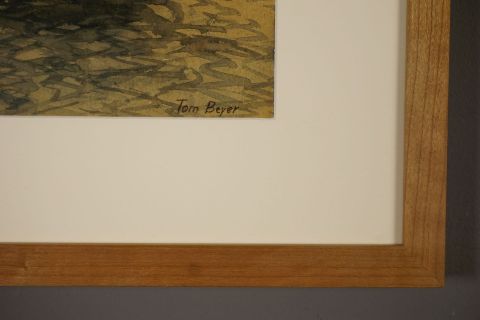 Tom Beyer Aquarell Gemälde 1930s