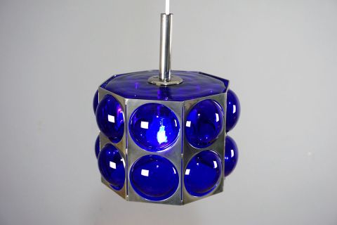 Vintage 1970s Temde Glas Deckenleuchte
