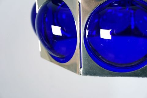 Vintage 1970s Temde Glas Deckenleuchte