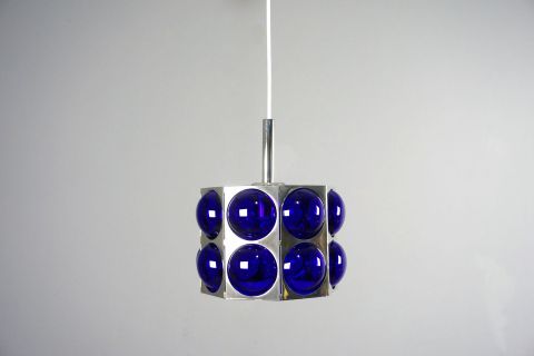 Vintage 1970s Temde Glas Deckenleuchte