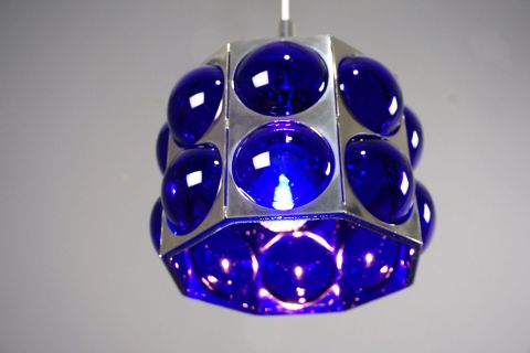 Vintage 1970s Temde Glas Deckenleuchte