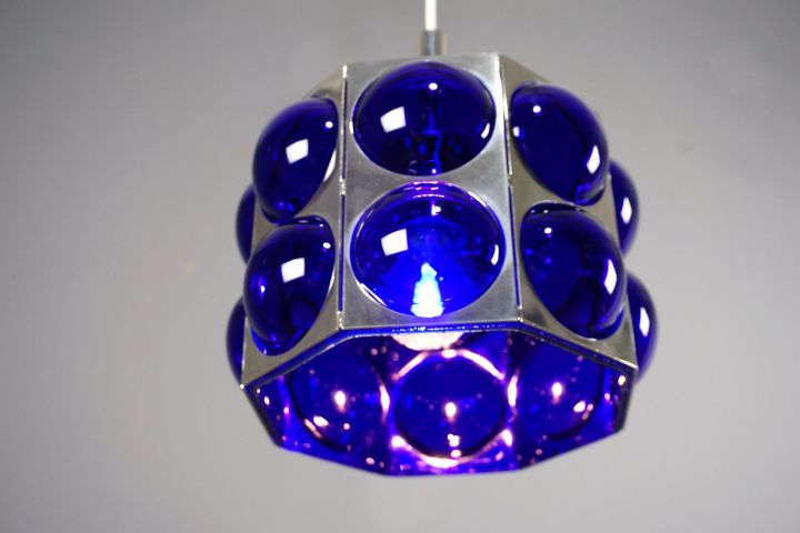Vintage 1970s Temde Glas Deckenleuchte
