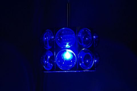 Vintage 1970s Temde Glass Ceilinglight