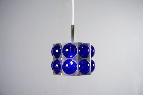 Vintage 1970s Temde Glas Deckenleuchte