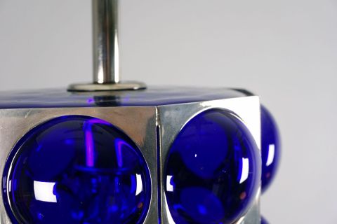 Vintage 1970s Temde Glas Deckenleuchte