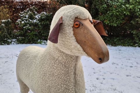 Vintage Echtfell Krafft / Meier Germany Schaf